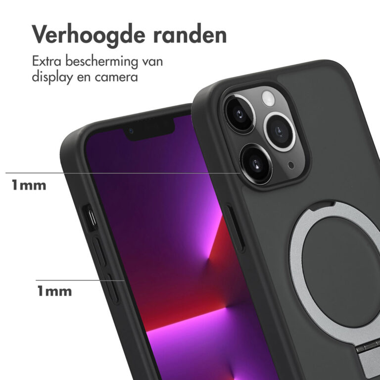 Accezz Ring Stand Backcover met MagSafe Apple iPhone 13 Pro Max - Zwart - Afbeelding 6