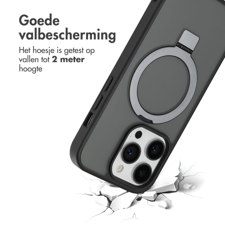Accezz Ring Stand Backcover met MagSafe Apple iPhone 14 Pro - Zwart - Afbeelding 9