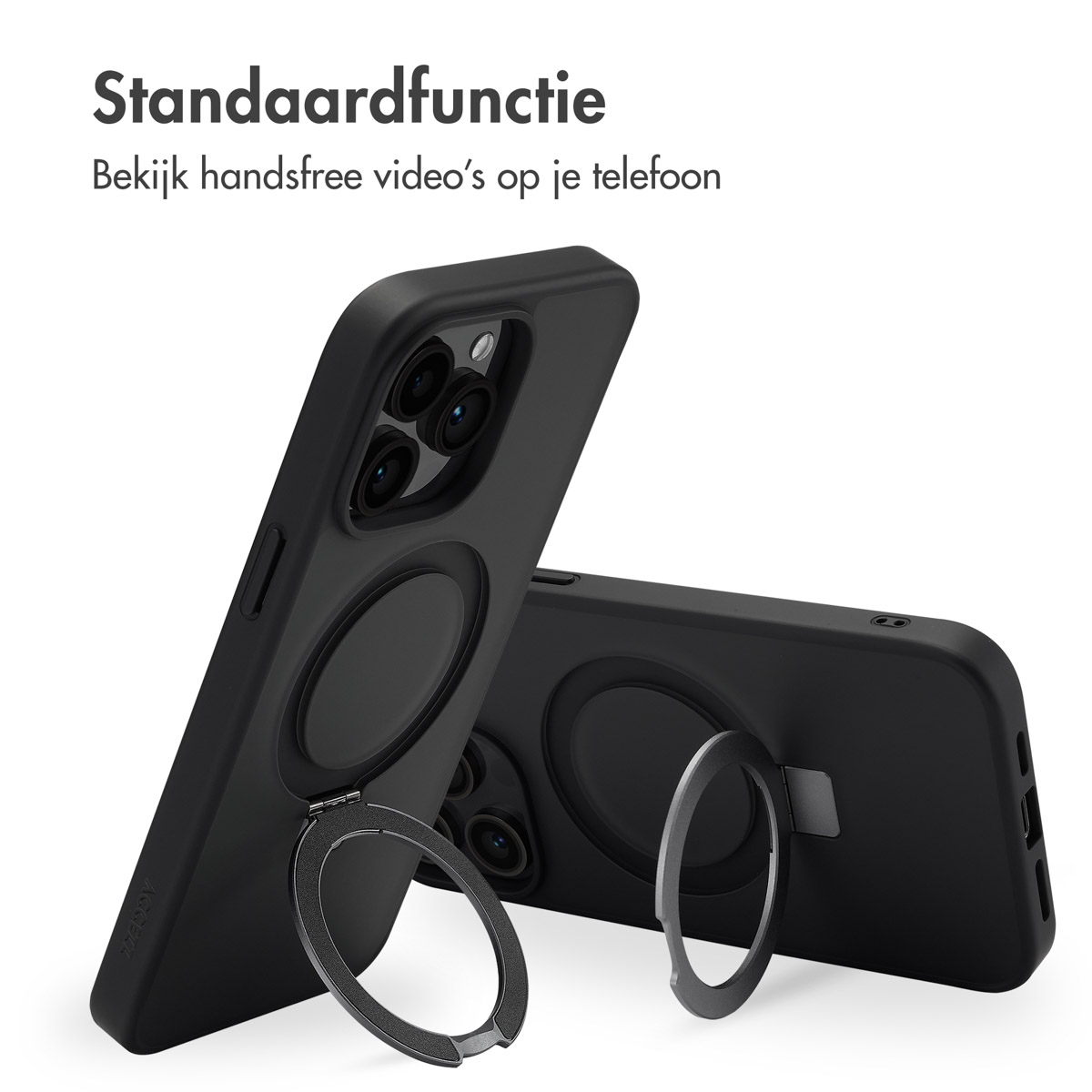 Accezz Ring Stand Backcover met MagSafe Apple iPhone 14 Pro Max - Zwart - Afbeelding 8