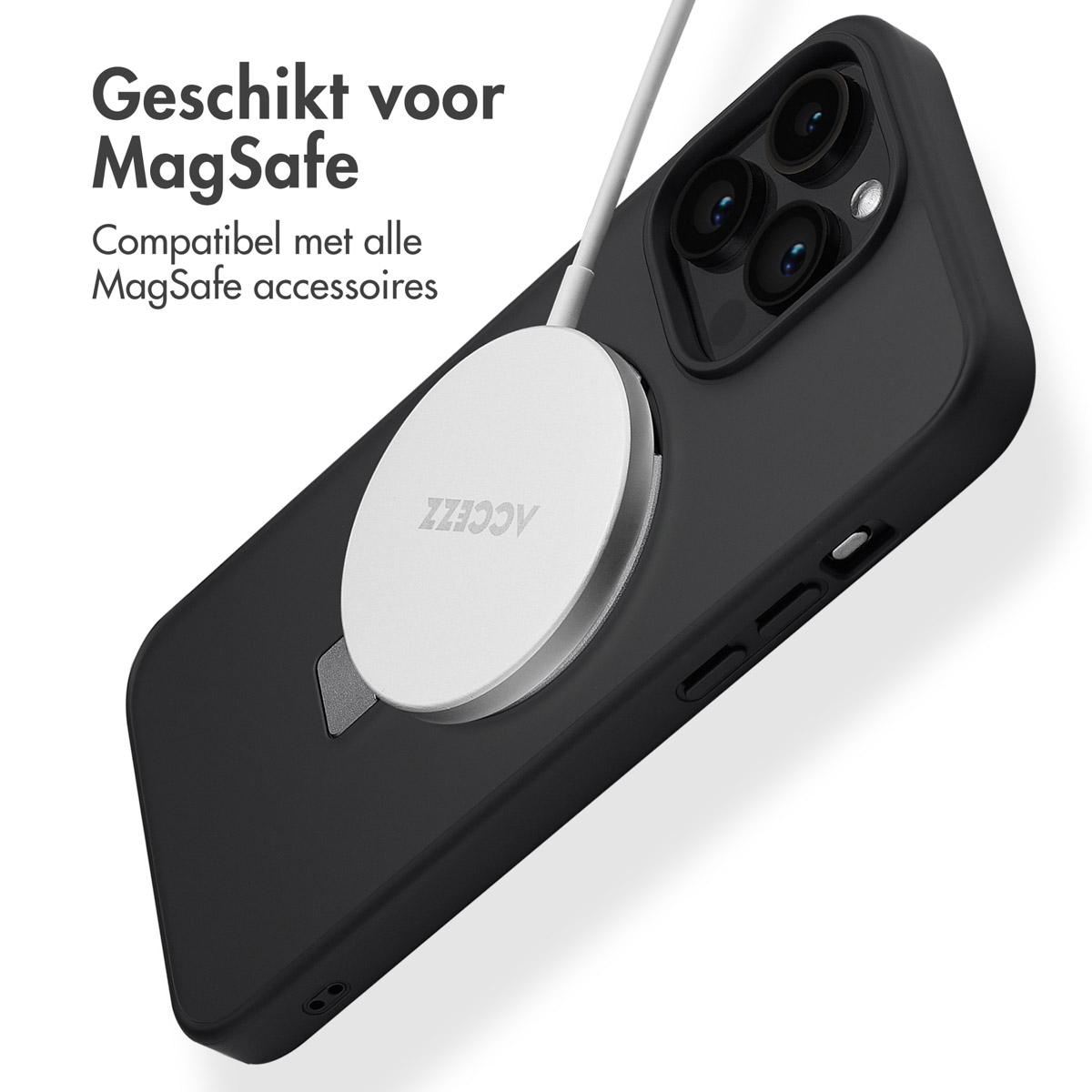 Accezz Ring Stand Backcover met MagSafe Apple iPhone 14 Pro Max - Zwart - Afbeelding 7