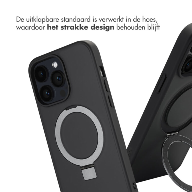 Accezz Ring Stand Backcover met MagSafe Apple iPhone 14 Pro Max - Zwart - Afbeelding 5