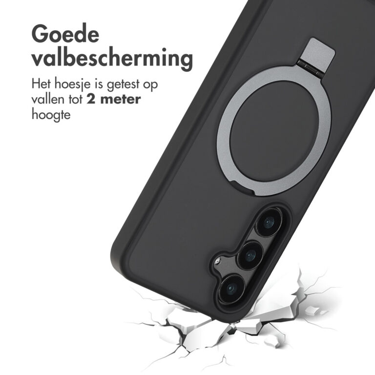 Accezz Ring Stand Backcover met MagSafe Samsung Galaxy S24 - Zwart - Afbeelding 9