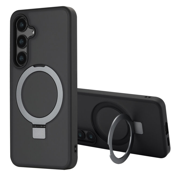 Accezz Ring Stand Backcover met MagSafe Samsung Galaxy S24 - Zwart - Afbeelding 4