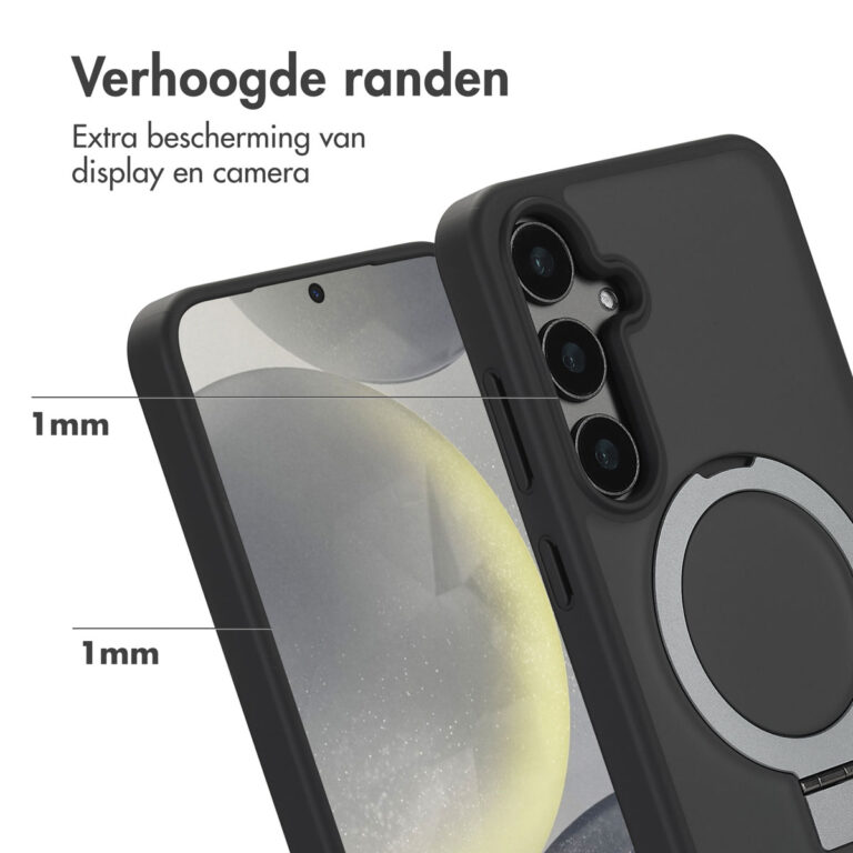 Accezz Ring Stand Backcover met MagSafe Samsung Galaxy S24 Plus - Zwart - Afbeelding 6