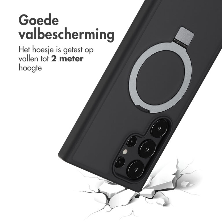 Accezz Ring Stand Backcover met MagSafe Samsung Galaxy S24 Ultra - Zwart - Afbeelding 9