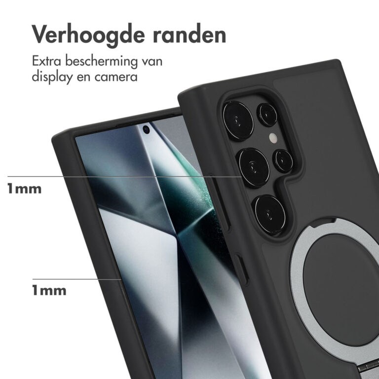 Accezz Ring Stand Backcover met MagSafe Samsung Galaxy S24 Ultra - Zwart - Afbeelding 5
