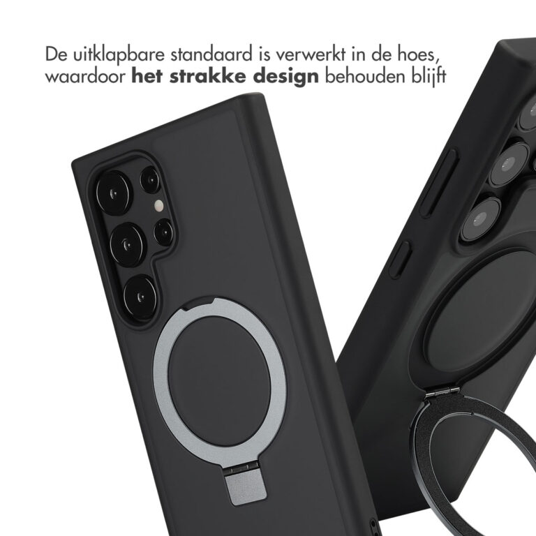 Accezz Ring Stand Backcover met MagSafe Samsung Galaxy S24 Ultra - Zwart - Afbeelding 6