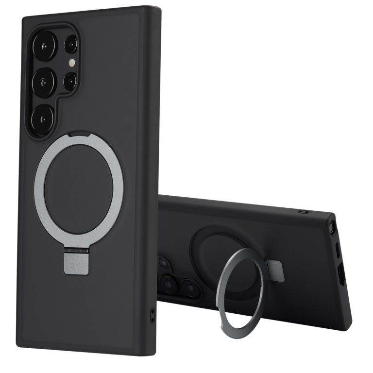 Accezz Ring Stand Backcover met MagSafe Samsung Galaxy S24 Ultra - Zwart - Afbeelding 4