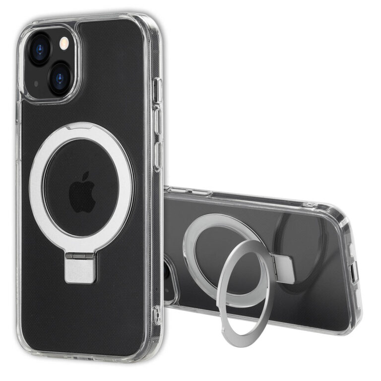 Accezz Ring Stand Backcover met MagSafe Apple iPhone 13 - Transparant - Afbeelding 4