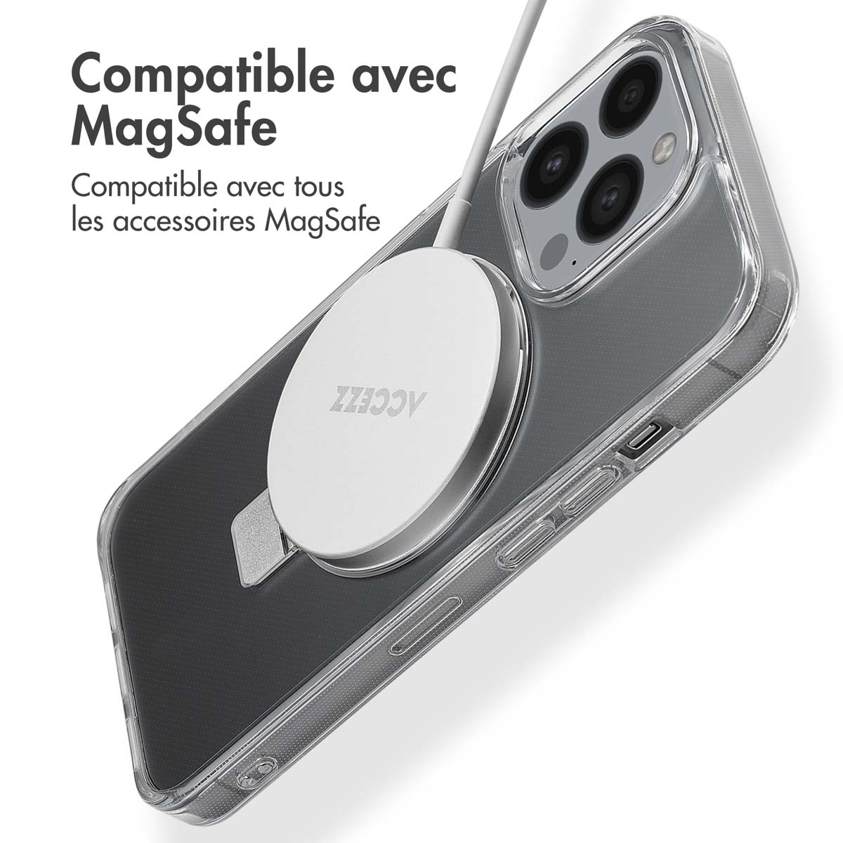 Accezz Ring Stand Backcover met MagSafe Apple iPhone 13 Pro - Transparant - Afbeelding 6