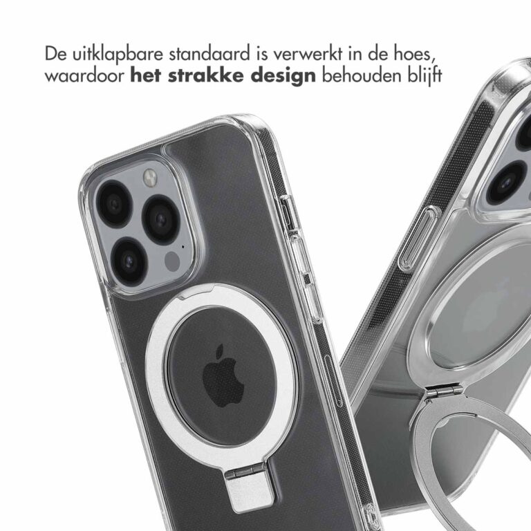 Accezz Ring Stand Backcover met MagSafe Apple iPhone 13 Pro - Transparant - Afbeelding 5