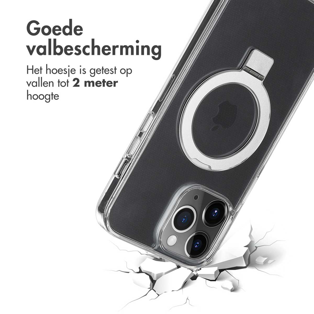 Accezz Ring Stand Backcover met MagSafe Apple iPhone 13 Pro Max - Transparant - Afbeelding 9