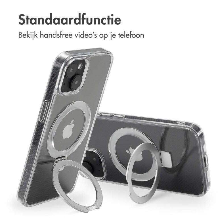 Accezz Ring Stand Backcover met MagSafe Apple iPhone 14 - Transparant - Afbeelding 10