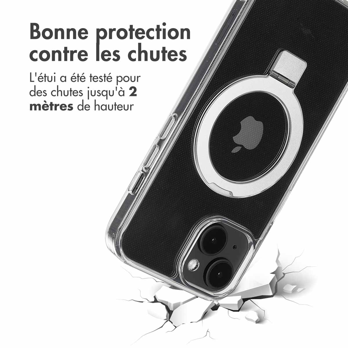 Accezz Ring Stand Backcover met MagSafe Apple iPhone 14 - Transparant - Afbeelding 10