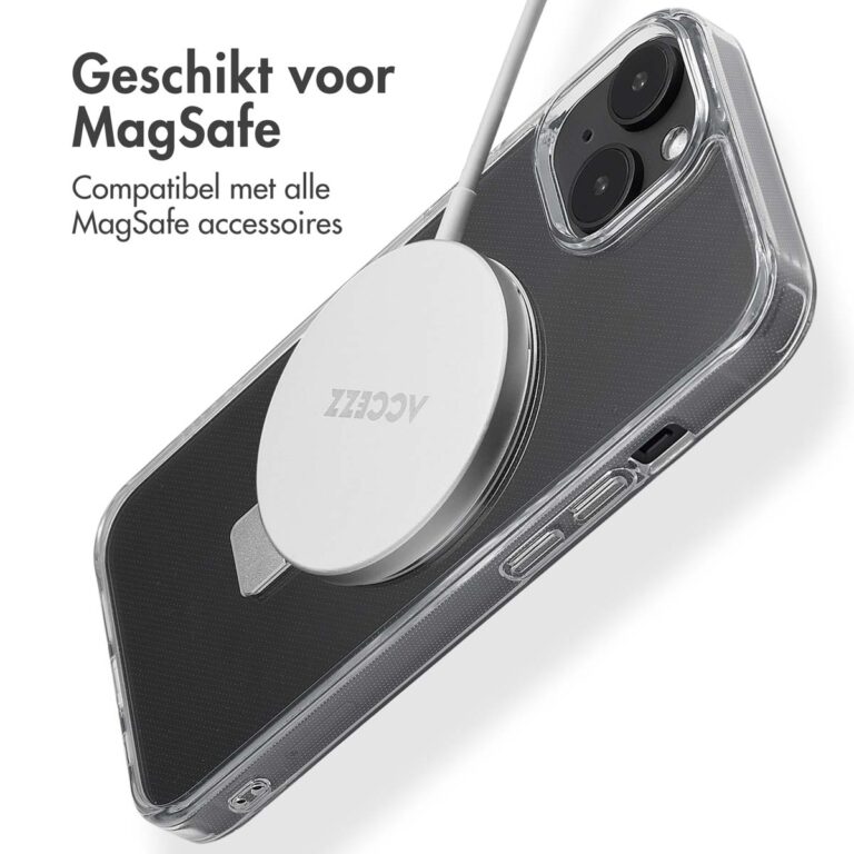 Accezz Ring Stand Backcover met MagSafe Apple iPhone 14 - Transparant - Afbeelding 7