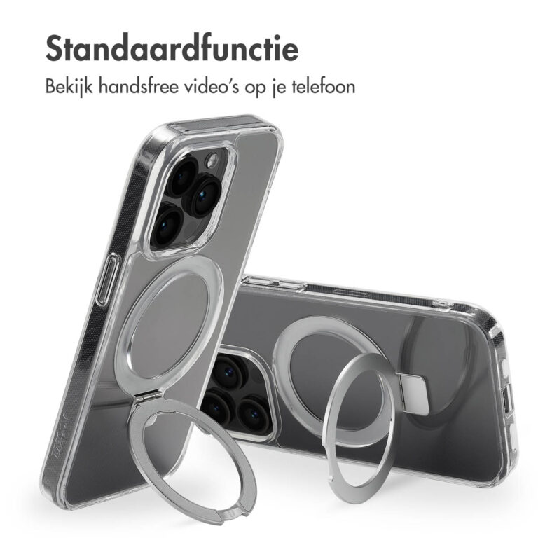 Accezz Ring Stand Backcover met MagSafe Apple iPhone 14 Pro - Transparant - Afbeelding 10