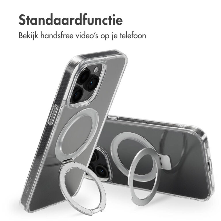 Accezz Ring Stand Backcover met MagSafe Apple iPhone 14 Pro Max - Transparant - Afbeelding 10