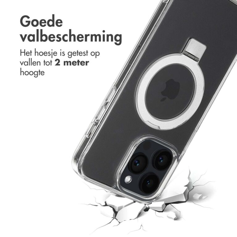 Accezz Ring Stand Backcover met MagSafe Apple iPhone 14 Pro Max - Transparant - Afbeelding 9