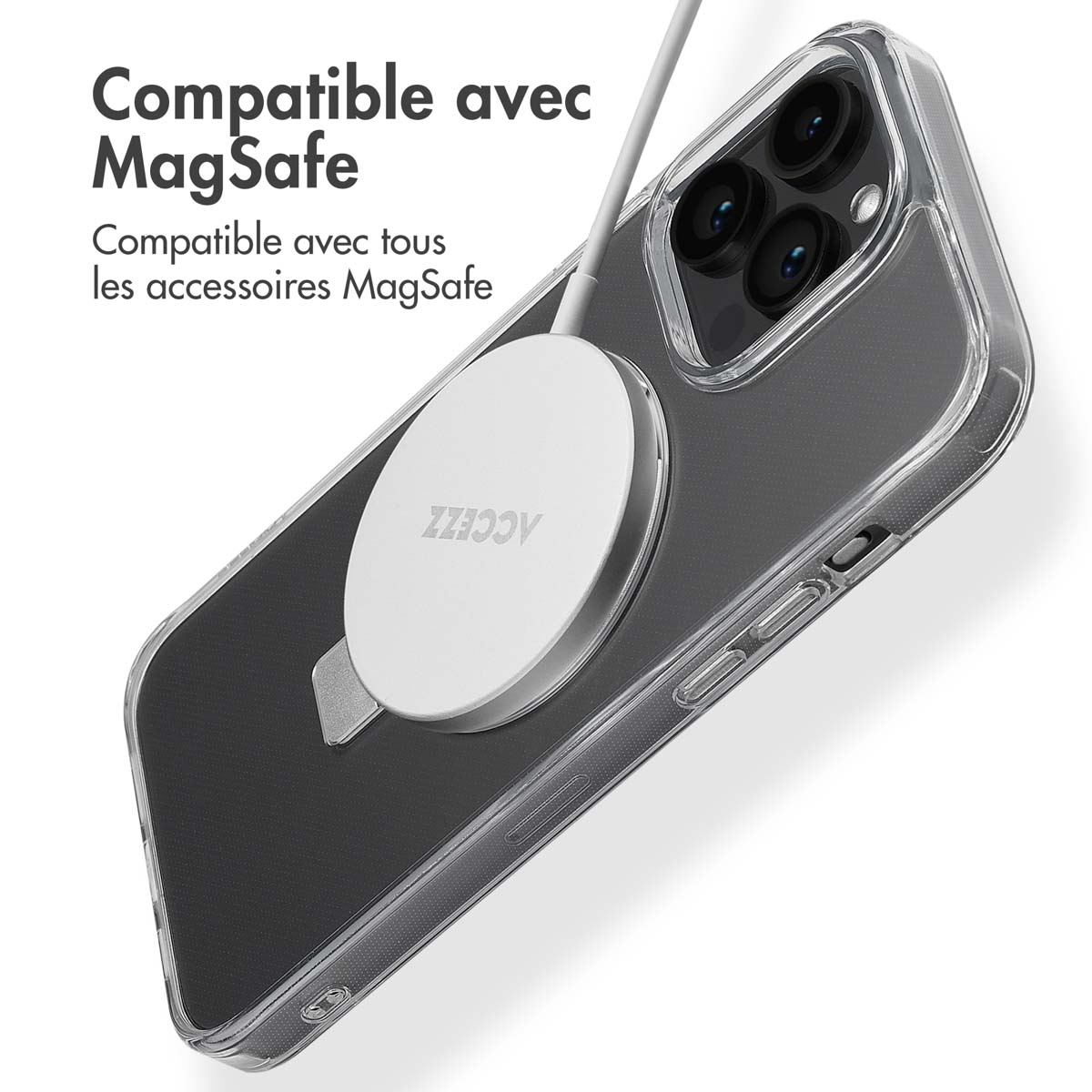 Accezz Ring Stand Backcover met MagSafe Apple iPhone 14 Pro Max - Transparant - Afbeelding 6