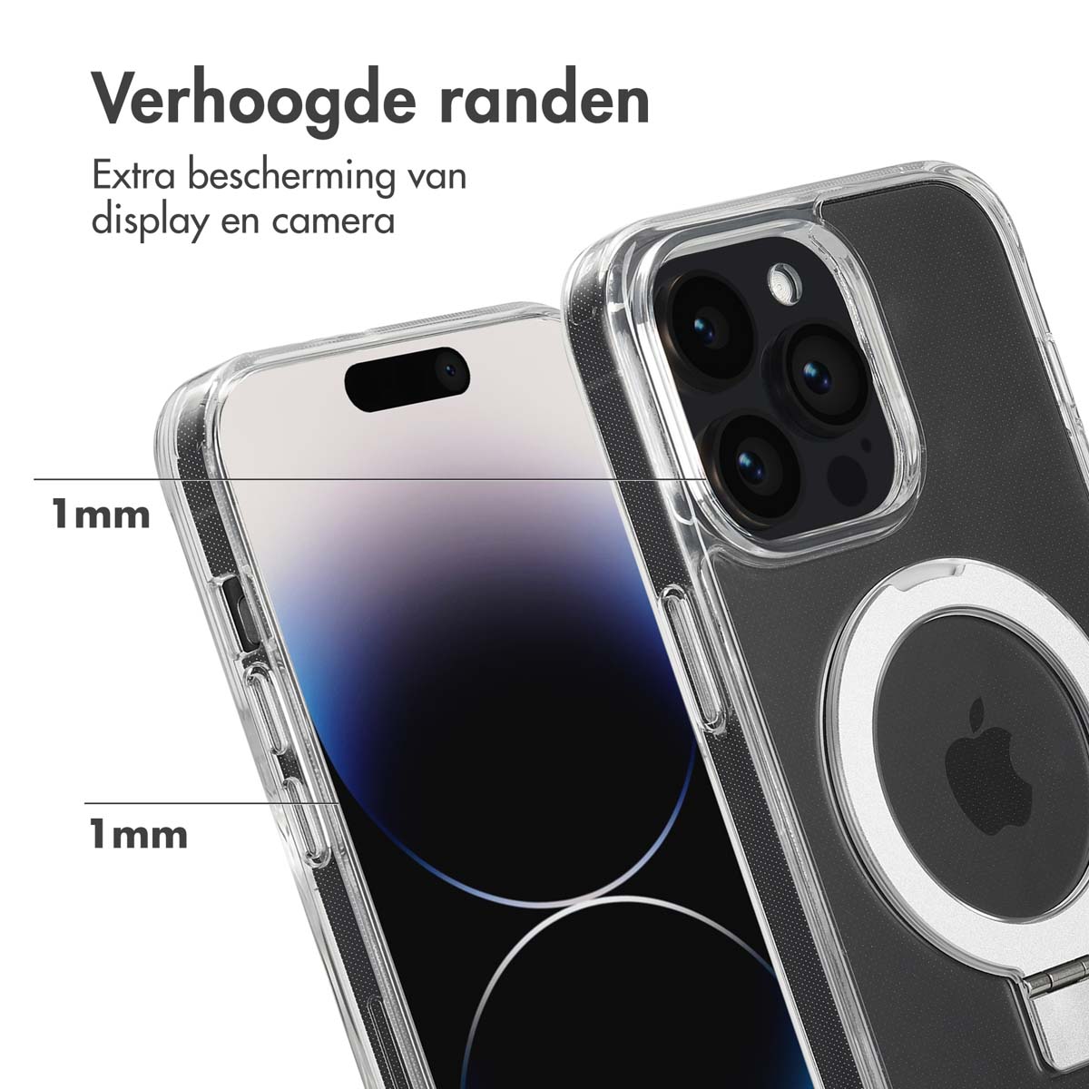 Accezz Ring Stand Backcover met MagSafe Apple iPhone 14 Pro Max - Transparant - Afbeelding 6