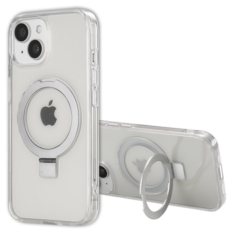 Accezz Ring Stand Backcover met MagSafe Apple iPhone 15 - Transparant - Afbeelding 4