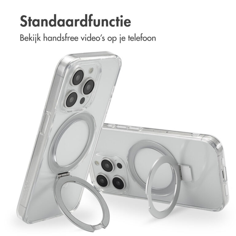 Accezz Ring Stand Backcover met MagSafe Apple iPhone 15 Pro - Transparant - Afbeelding 10