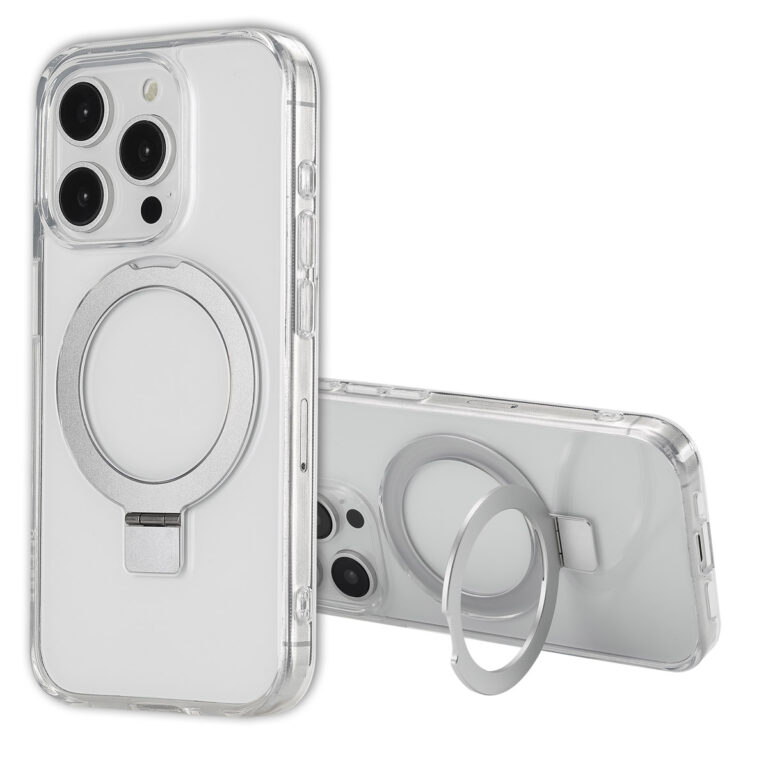 Accezz Ring Stand Backcover met MagSafe Apple iPhone 15 Pro - Transparant - Afbeelding 4
