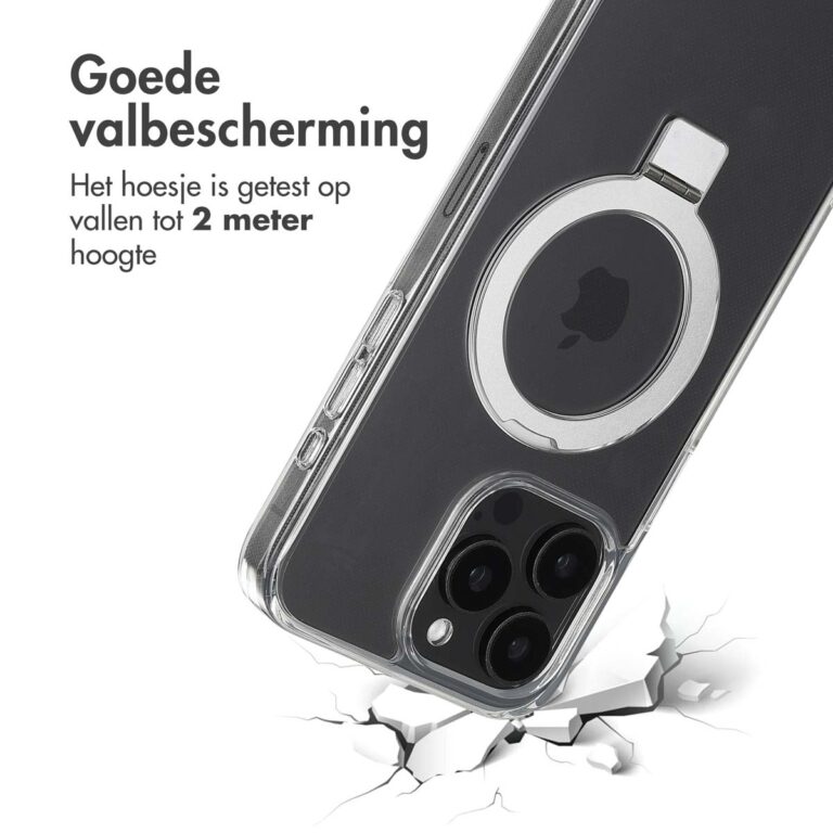 Accezz Ring Stand Backcover met MagSafe Apple iPhone 15 Pro Max - Transparant - Afbeelding 9