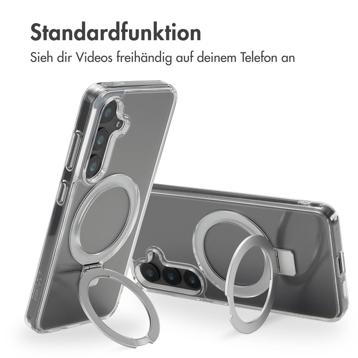 Accezz Ring Stand Backcover met MagSafe Samsung Galaxy S24 - Transparant - Afbeelding 9