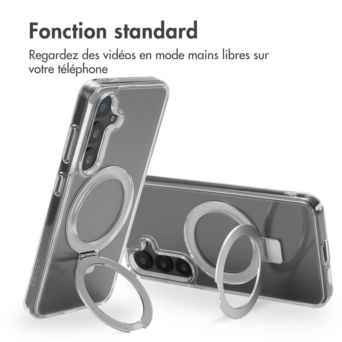 Accezz Ring Stand Backcover met MagSafe Samsung Galaxy S24 - Transparant - Afbeelding 7