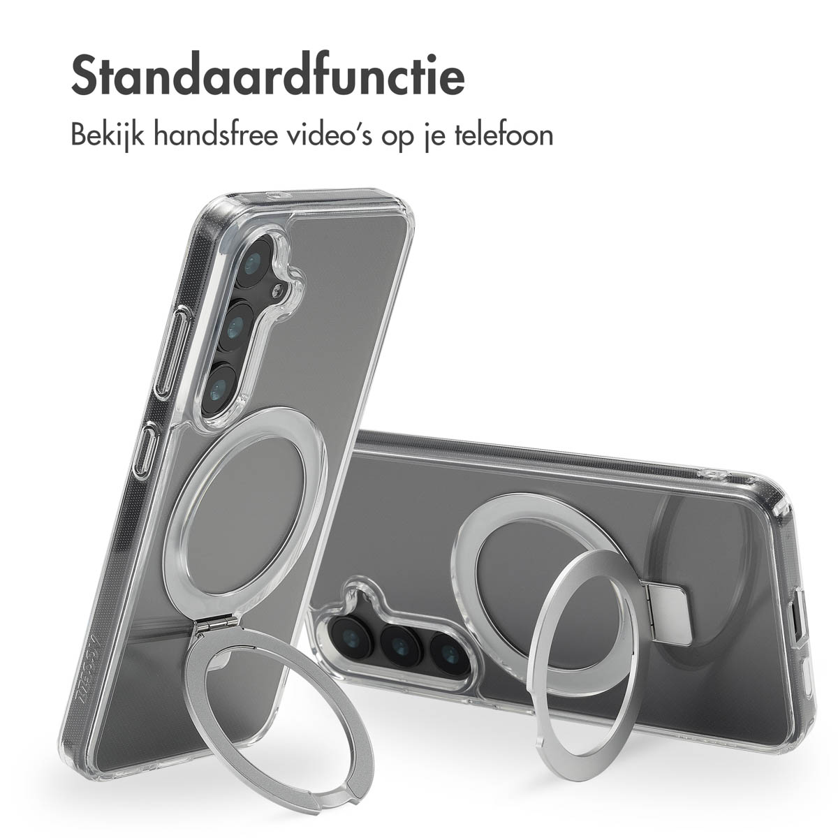 Accezz Ring Stand Backcover met MagSafe Samsung Galaxy S24 - Transparant - Afbeelding 8