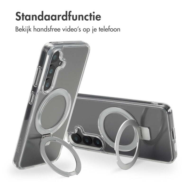 Accezz Ring Stand Backcover met MagSafe Samsung Galaxy S24 - Transparant - Afbeelding 10