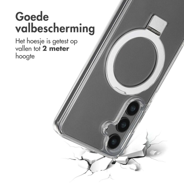 Accezz Ring Stand Backcover met MagSafe Samsung Galaxy S24 - Transparant - Afbeelding 9