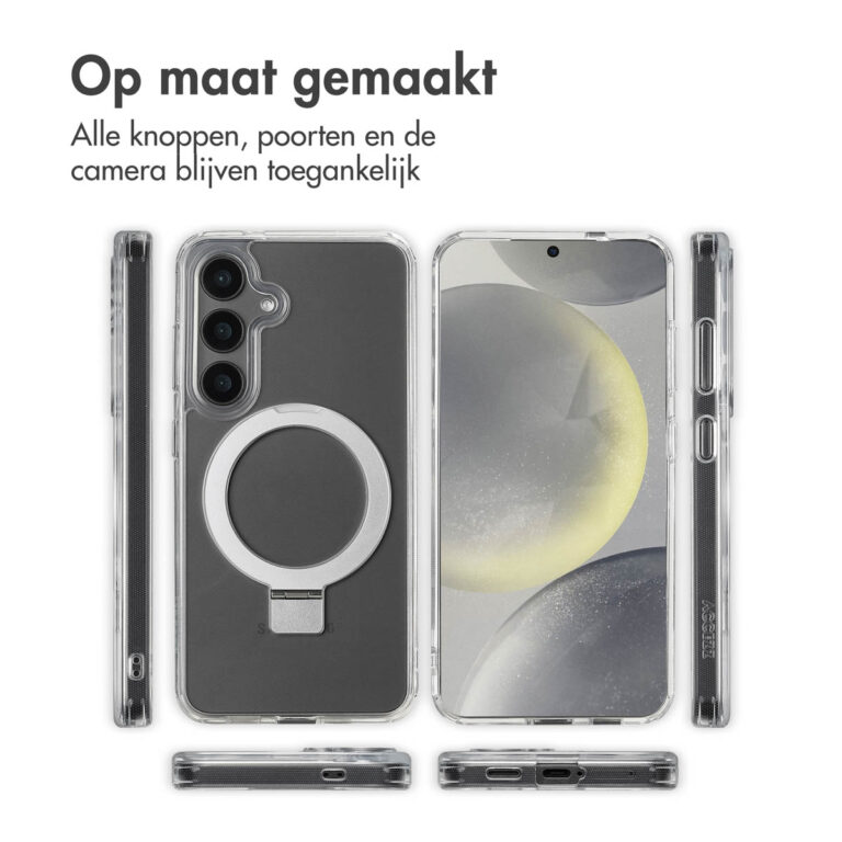Accezz Ring Stand Backcover met MagSafe Samsung Galaxy S24 - Transparant - Afbeelding 8