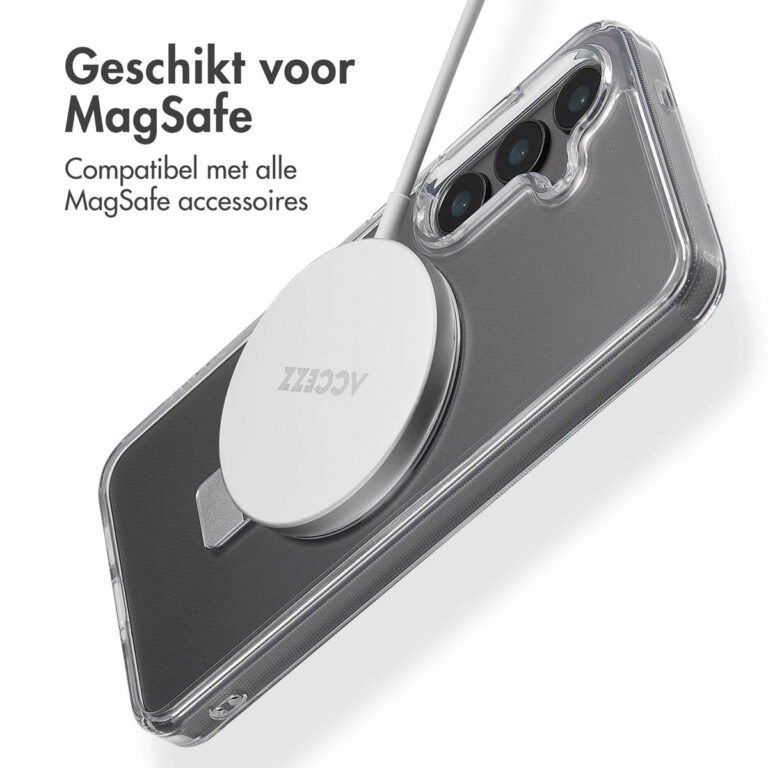 Accezz Ring Stand Backcover met MagSafe Samsung Galaxy S24 - Transparant - Afbeelding 7