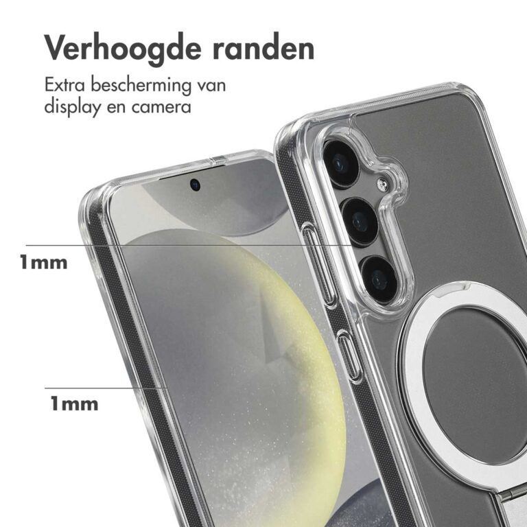 Accezz Ring Stand Backcover met MagSafe Samsung Galaxy S24 - Transparant - Afbeelding 6