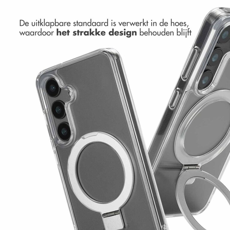 Accezz Ring Stand Backcover met MagSafe Samsung Galaxy S24 - Transparant - Afbeelding 5