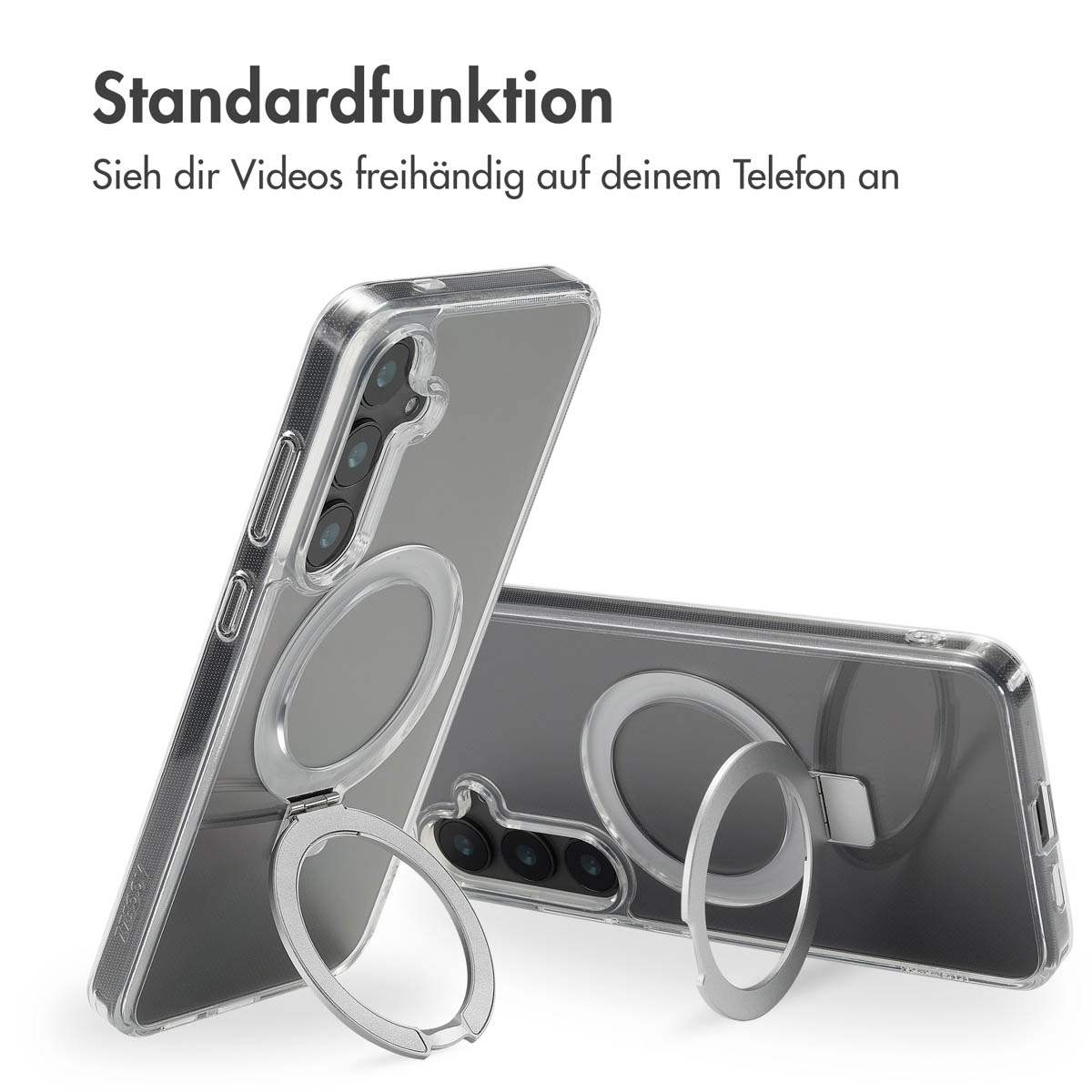 Accezz Ring Stand Backcover met MagSafe Samsung Galaxy S24 Plus - Transparant - Afbeelding 9