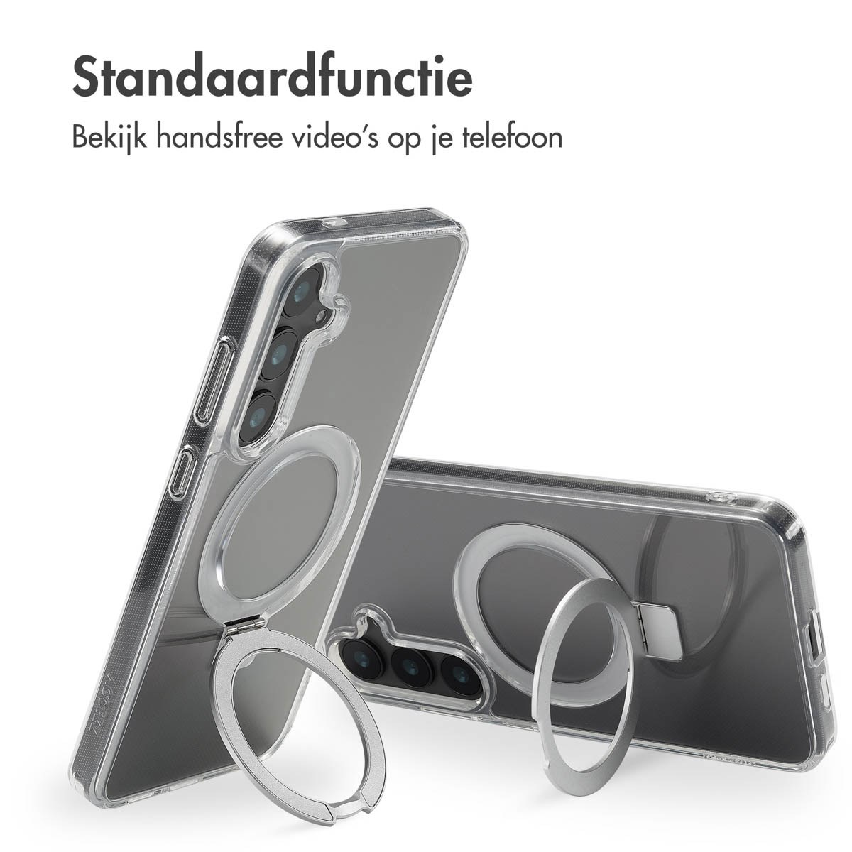 Accezz Ring Stand Backcover met MagSafe Samsung Galaxy S24 Plus - Transparant - Afbeelding 8