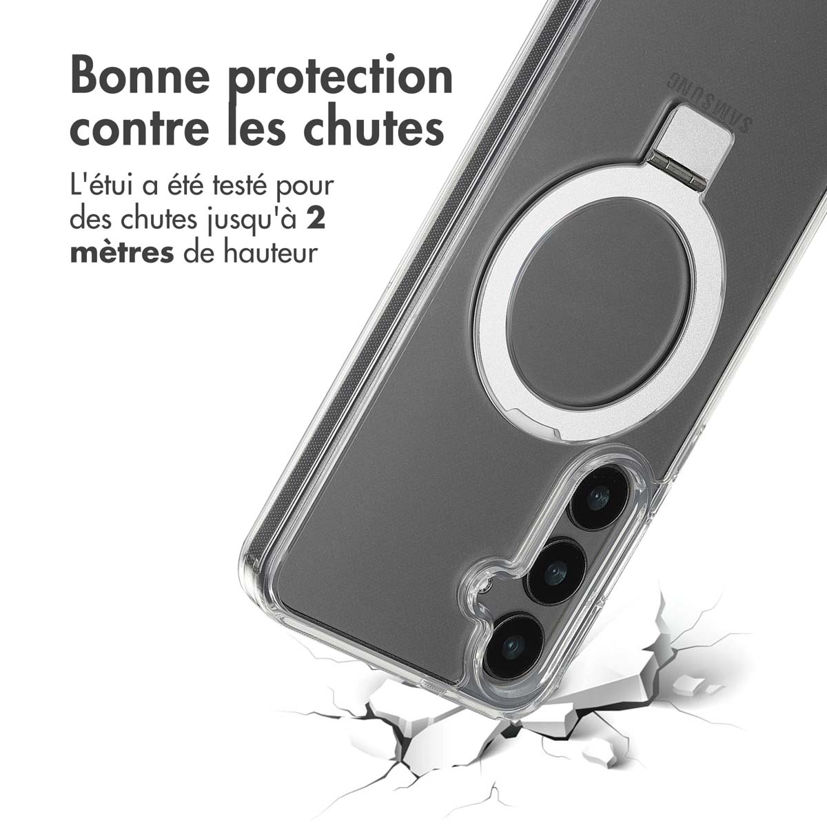Accezz Ring Stand Backcover met MagSafe Samsung Galaxy S24 Plus - Transparant - Afbeelding 10