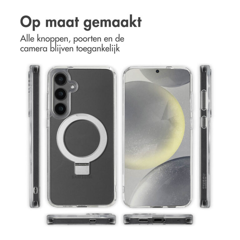 Accezz Ring Stand Backcover met MagSafe Samsung Galaxy S24 Plus - Transparant - Afbeelding 8