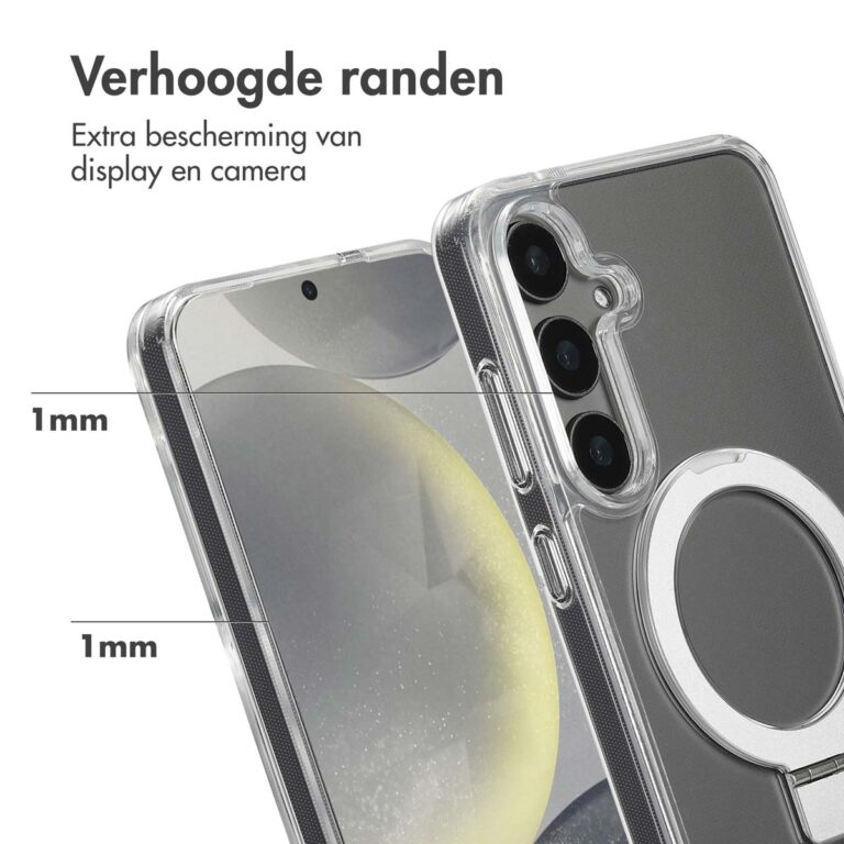 Accezz Ring Stand Backcover met MagSafe Samsung Galaxy S24 Plus - Transparant - Afbeelding 6
