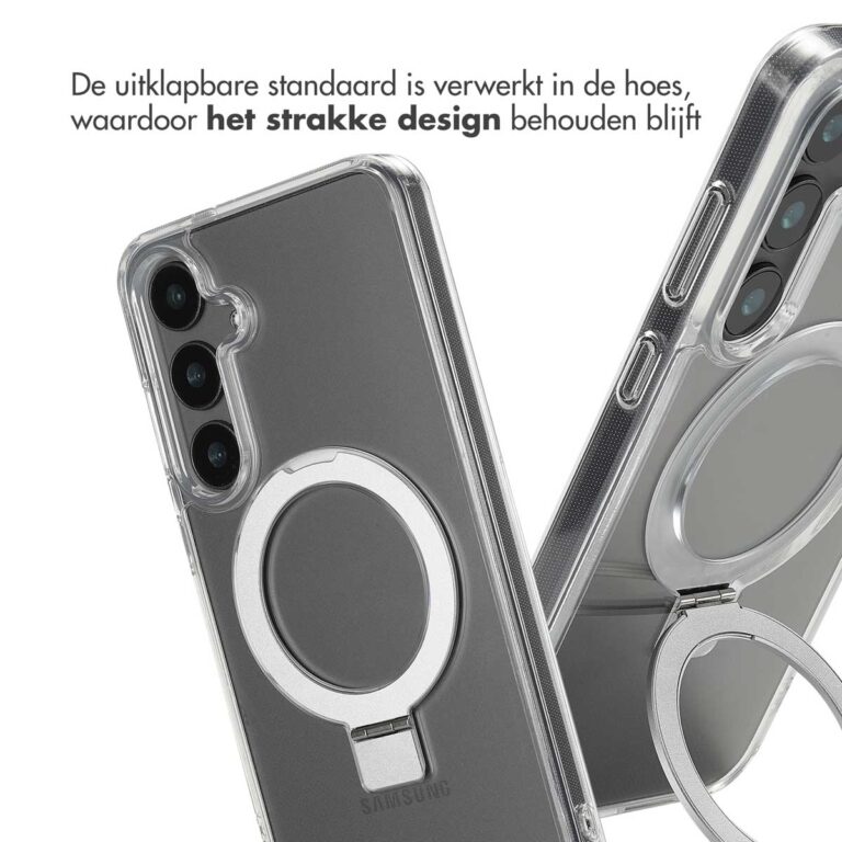 Accezz Ring Stand Backcover met MagSafe Samsung Galaxy S24 Plus - Transparant - Afbeelding 5