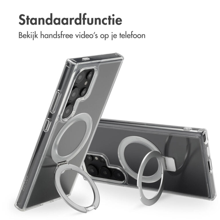 Accezz Ring Stand Backcover met MagSafe Samsung Galaxy S24 Ultra - Transparant - Afbeelding 10