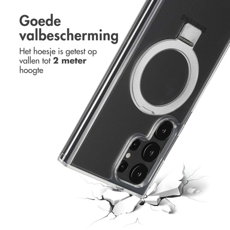 Accezz Ring Stand Backcover met MagSafe Samsung Galaxy S24 Ultra - Transparant - Afbeelding 9