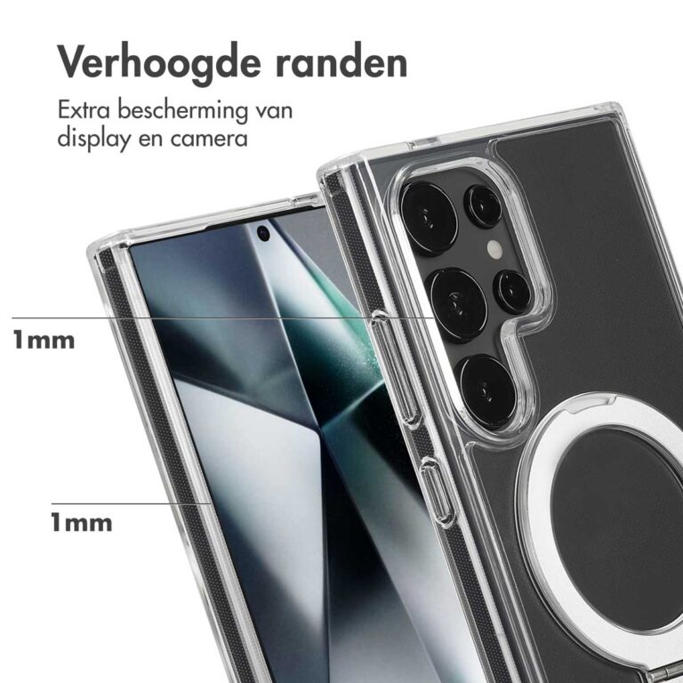 Accezz Ring Stand Backcover met MagSafe Samsung Galaxy S24 Ultra - Transparant - Afbeelding 6