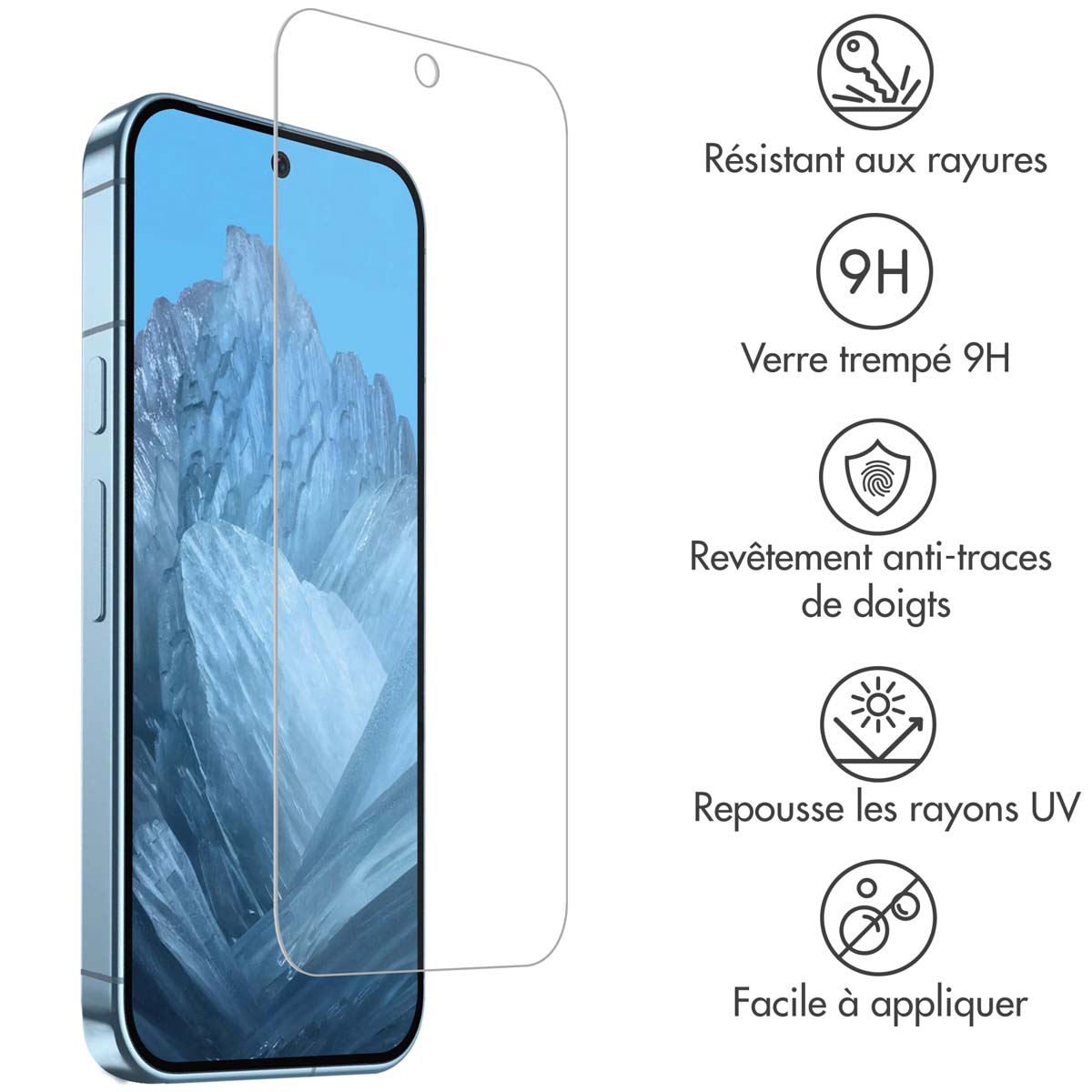 Accezz Gehard Glas Screenprotector Google Pixel 9 / 9 Pro - Afbeelding 5