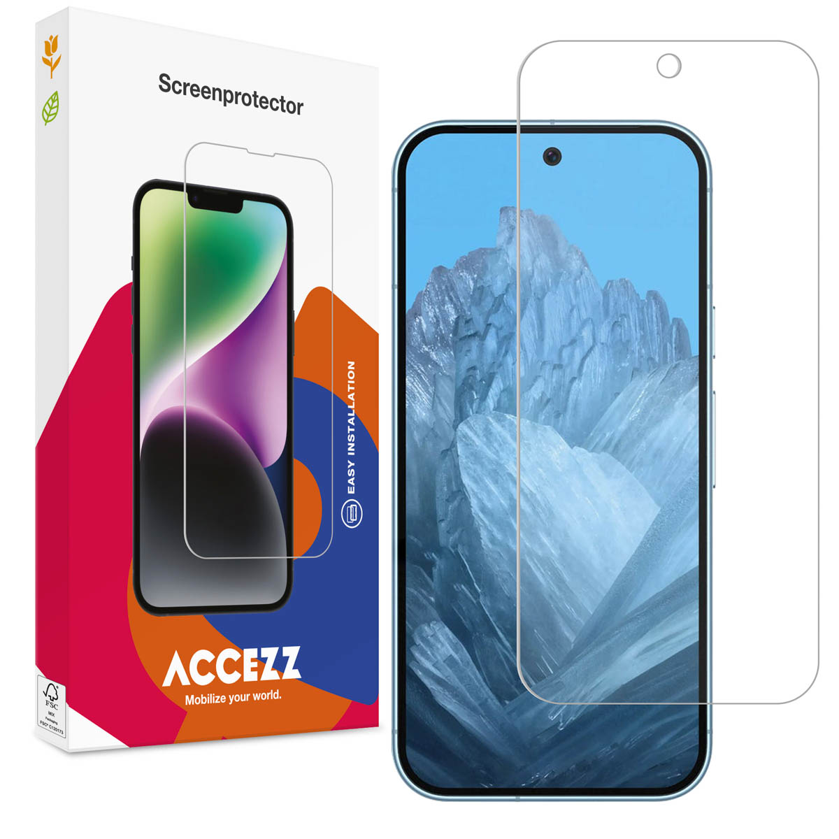 Accezz Gehard Glas Screenprotector Google Pixel 9 / 9 Pro - Afbeelding 2