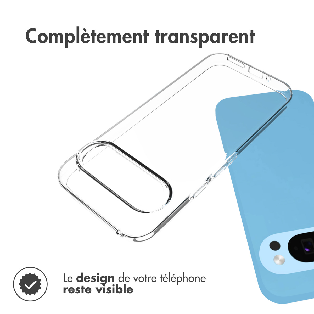 Accezz Clear Backcover Google Pixel 9 / 9 Pro - Transparant - Afbeelding 5