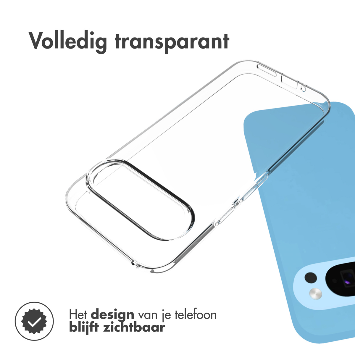 Accezz Clear Backcover Google Pixel 9 / 9 Pro - Transparant - Afbeelding 6